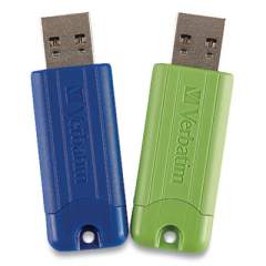 Verbatim PinStripe USB 3.0 Flash Drive, 16 GB, 2 Assorted Colors (2826787)