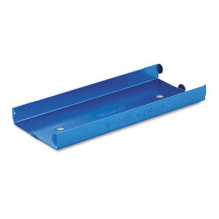 MMF Heavy-Duty Aluminum Tray for Rolled Coins with Denomination and Quantity Etched on Side, 9 x 3.5 x 0.88, Blue (211010508)