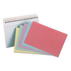 Oxford Spiral Index Cards, Ruled, 4 x 6, Assorted, 50/Pack (40286)