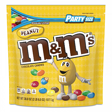 Milk Chocolate Candies, Milk Chocolate and Peanuts, 38 oz Bag (55116)