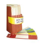 Tabbies File Pocket Handles, 9.63 x 2, Yellow/White, 4/Sheet, 12 Sheets/Pack (68801)