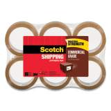 Scotch 3750 Commercial Grade Packaging Tape, 3" Core, 1.88" x 54.6 yds, Tan, 6/Pack (477720)