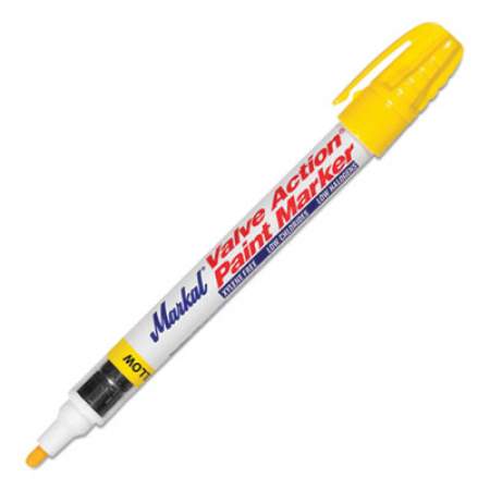 Markal Valve Action Paint Marker, -50F to 150F, Medium Bullet Dura-Nib Tip, Yellow (96821BX)