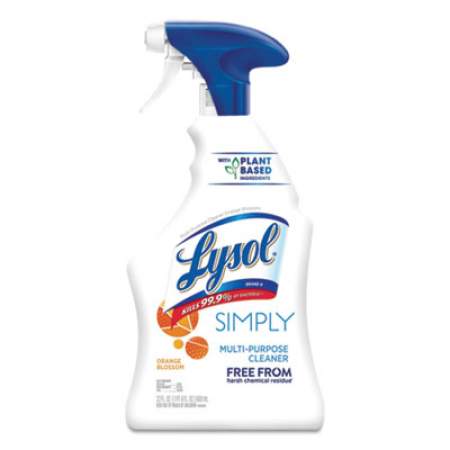 LYSOL II Simply Multi-Purpose Cleaner, Orange Blossom, 22 oz Trigger Spray Bottle, 9/Carton (98019)