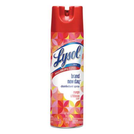 LYSOL Disinfectant Spray, Mango and Hibiscus, 19 oz Aerosol Spray, 6/Carton (98365CT)