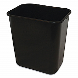 Soft-Sided Wastebasket, 28 qt, Polyethylene, Black (77025)