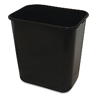 Soft-Sided Wastebasket, 28 qt, Polyethylene, Black (77025)