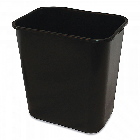 Soft-Sided Wastebasket, 28 qt, Polyethylene, Black (77025)