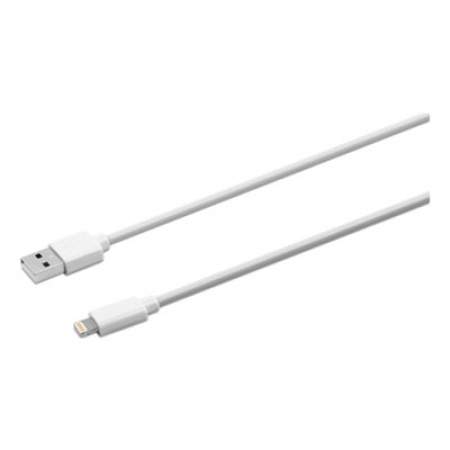 Innovera USB Lightning Cable, 10 ft, White (30022)