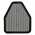 Urinal Mat, Shield-Shaped, Black Non-Slip Perforated Surface, 20.75