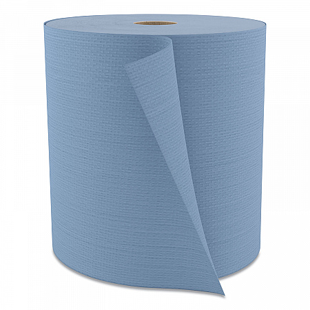 Tuff-Job Spunlace Towels, Jumbo Roll, 12 x 13, Blue, 475/Roll (W802)