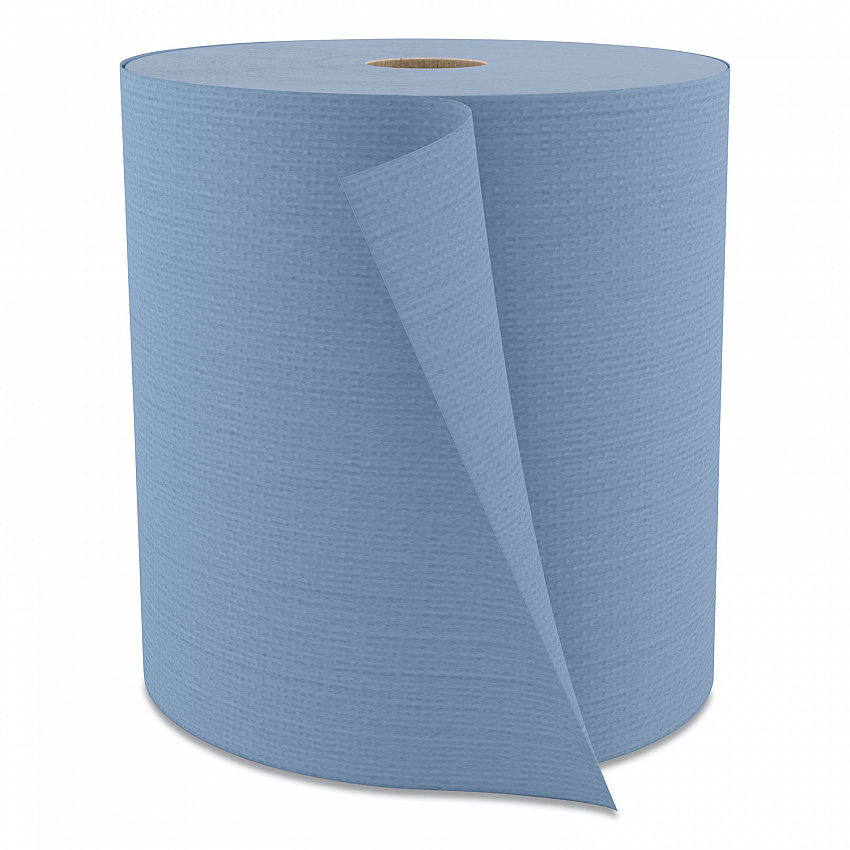 Tuff-Job Spunlace Towels, Jumbo Roll, 12 x 13, Blue, 475/Roll (W802)