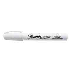 Sharpie Permanent Paint Marker, Medium Bullet Tip, White, Dozen (2107614)