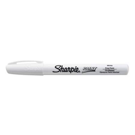 Sharpie Permanent Paint Marker, Fine Bullet Tip, White, Dozen (2107616)