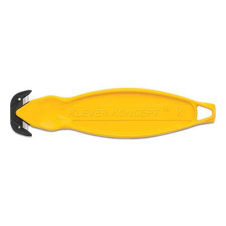 Klever Koncept Safety Cutter, 5.75" Handle, Yellow, 10/Pack (KCJ2Y)