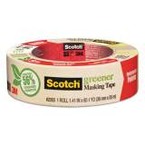 Scotch Greener Masking Tape 2050, 3" Core, 1.41" x 60 yds, Beige (940388)