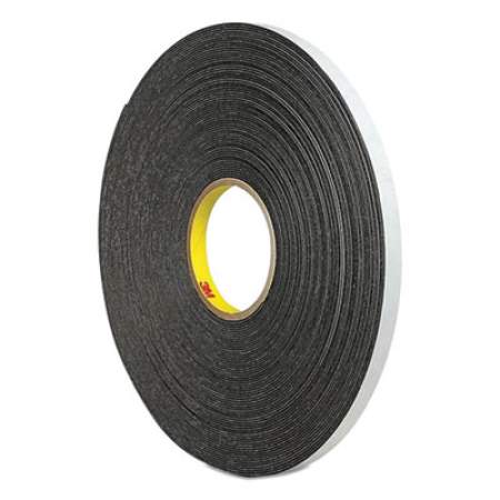 3M 4466 Double-Coated Foam Tape, 1" Core, 0.5" x 5 yds, Black (0744466125)
