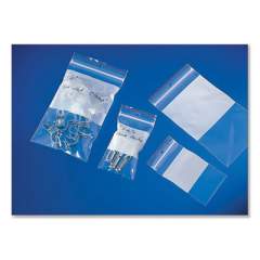 Minigrip Reclosable Zip Poly Bags with White ID Block, 2 mil, 6 x 9, Clear/White, 1,000/Carton (L2W0609)