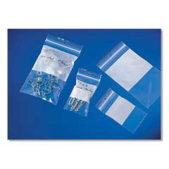 Minigrip Reclosable Zip Poly Bags with White ID Block, 2 mil, 3 x 4, Clear/White, 1,000/Carton (690207)