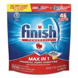FINISH Powerball Max in 1 Super Charged Ultra Degreaser Dishwasher Tabs, Lemon, Wrapper-Free, 46/Pack, 4 Packs/Carton (20604CT)
