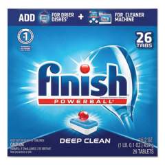 FINISH Powerball Dishwasher Tabs, Fresh Scent, 26/Box (20621)