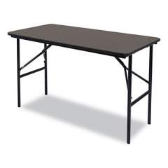 Iceberg OfficeWorks Classic Wood-Laminate Folding Table, Straight Legs, 48 x 24 x 29, Walnut (55304)