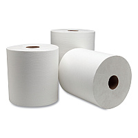 Advanced Hardwound Roll Towel, 1-Ply, 7.88" x 1,000 ft, White, 6 Rolls/Carton (214405)