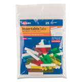 Avery Insertable Index Tabs with Printable Inserts, 1/5-Cut Tabs, Assorted Colors, 1" Wide, 25/Pack (16219)