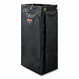 Replacement Executive Vinyl Bag for Rubbermaid Commercial High-Capacity Cleaning Carts, 34 gal, Black, 4/Carton (1966886)