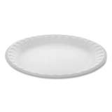 Pactiv Evergreen Unlaminated Foam Dinnerware, Plate, 9" dia, White, 500/Carton (0TH10009)