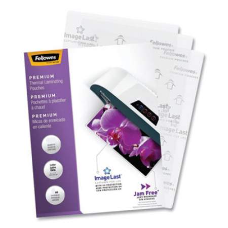 Fellowes ImageLast Laminating Pouches with UV Protection, 5 mil, 9" x 11.5", Gloss Clear, 60/Pack (5288001)