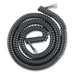 Power Gear Coiled Phone Cord, Plug/Plug, 12 ft, Black (2763986177)