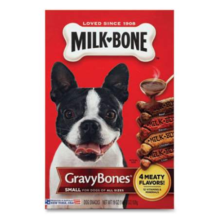 Milk-Bone Small Sized GravyBones Dog Biscuits, Bacon; Beef; Chicken; Liver, 19 oz (2795765)