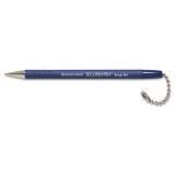MMF Secure-A-Pen Antimicrobial Ballpoint Replacement Counter Pen, Medium 1 mm, Blue Ink, Blue (28708)