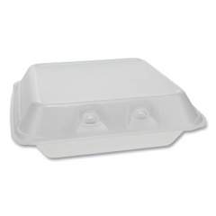 Pactiv Evergreen SmartLock Foam Hinged Containers, Small, 7.5 x 8 x 2.63, White, 150/Carton (YHLW07010000)