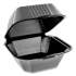 Pactiv Evergreen SmartLock Foam Hinged Containers, Sandwich, 5.75 x 5.75 x 3.25, Black, 504/Carton (YHLB06000000)