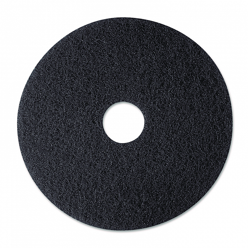 Low-Speed Stripper Floor Pad 7200, 12" Diameter, Black, 5/Carton (08374)