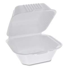 Pactiv Evergreen Foam Hinged Lid Containers, Sandwich, 5.75 x 5.75 x 3.25, White, 504/Carton (YHLW06000000)