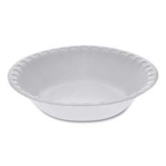 Pactiv Evergreen Unlaminated Foam Dinnerware, Bowl, 30 oz, 5" dia, White, 450/Carton (YTH100300000)