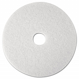 Low-Speed Super Polishing 4100 Floor Pads, 12" Diameter, White, 5/Carton (08476)