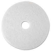Low-Speed Super Polishing 4100 Floor Pads, 12" Diameter, White, 5/Carton (08476)