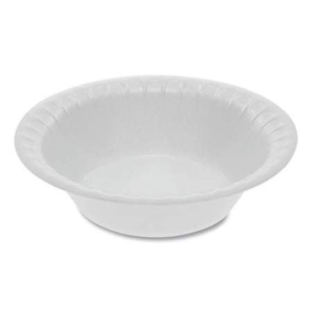 Pactiv Evergreen Unlaminated Foam Dinnerware, Bowl, 5 oz, 4.5" dia, White, 1,250/Carton (YTH100040000)