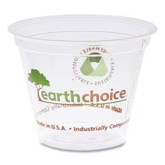 Pactiv Evergreen EarthChoice Compostable Cold Cups, 9 oz, Clear/Printed, 975/Carton (YPLA9CEC)
