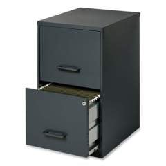 Office Designs Two-Drawer Vertical File Cabinet, 14.25w x 18d x 24.5h, Graphite (490199)