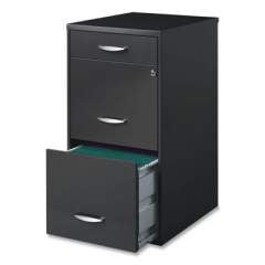 Office Designs Utility File Cabinet, 3-Drawers: Pencil/File/File, Letter, Charcoal, 14.5" x 18" x 27.13" (18606)