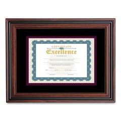 Victory Light Document Frame with Mat, 11 x 14, Rosewood/Black (1061113)