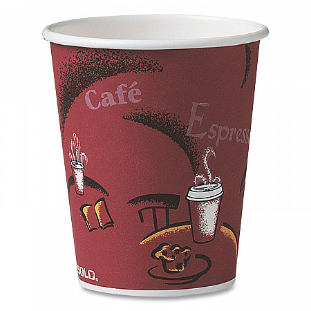 Paper Hot Drink Cups in Bistro Design, 3.35