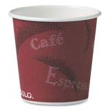 Dart Polycoated Hot Paper Cups, 4 oz, Bistro Design, 50/Pack, 20 Pack/Carton (374SI)