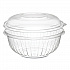 PresentaBowls Bowl/Lid Combo-Paks, 32 oz, Clear, Plastic, 63/Pack, 4 Pack/Carton (C32BCD)