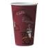 Dart Solo Paper Hot Drink Cups in Bistro Design, 16 oz, Maroon, 1,000/Carton (316SI)